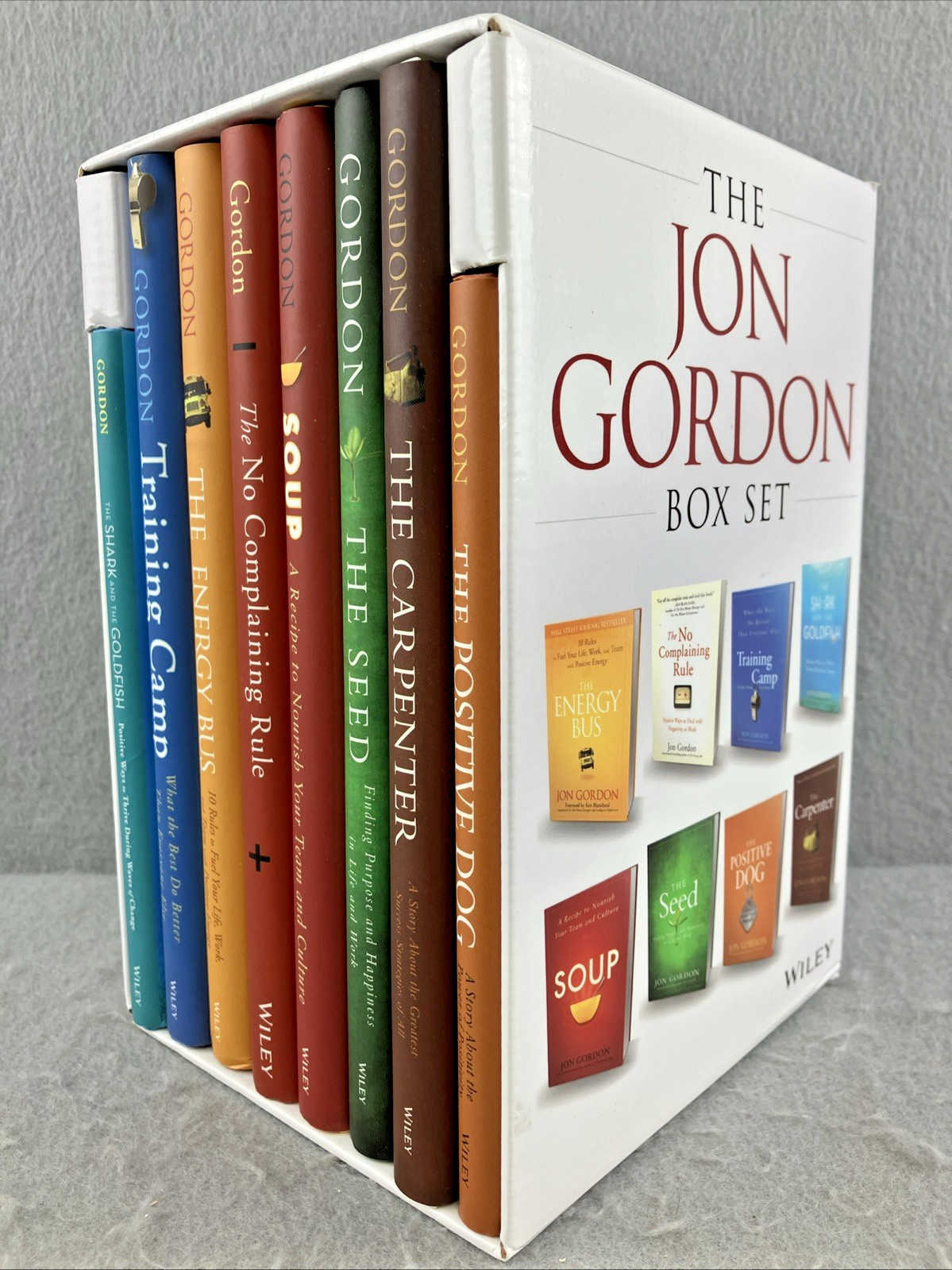 The Jon Gordon Box Set – 8 Hardcover Books w/ Dust Jackets in Slipcase