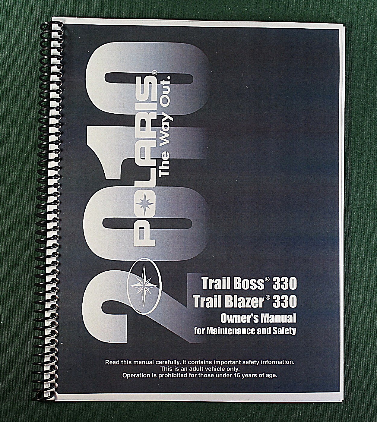 2010 Polaris Trail Blazer 330 ATV Owner’s Manual: 129 Pages & Protective Covers!
