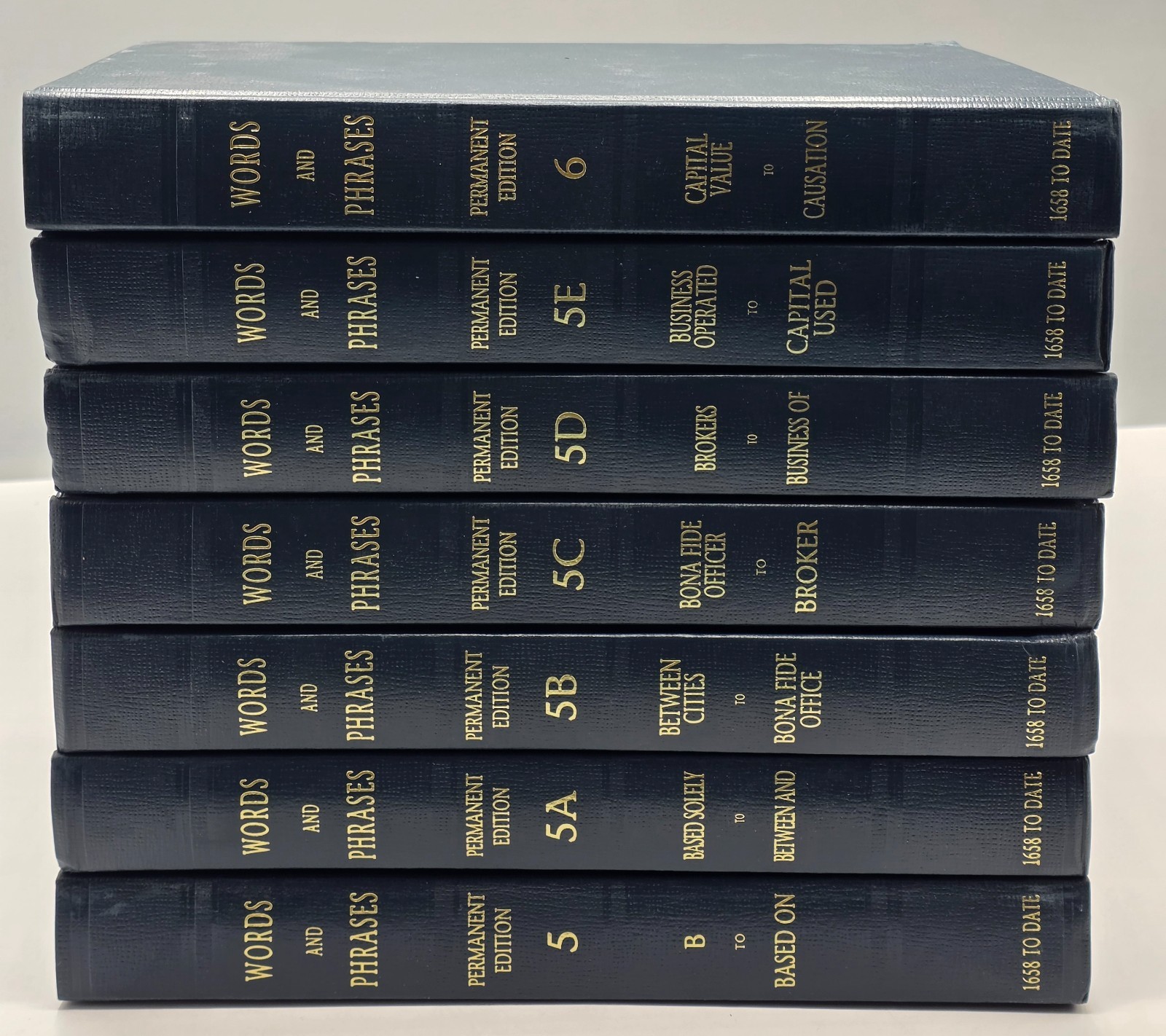 Words and Phrases Permanent Edition Thomson Reuters Vol 5-6 LOT OF 7 BOOKS HC