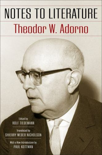 Notes to Literature, Paperback by Adorno, Theodor W.; Kottman, Paul A. (INT);…
